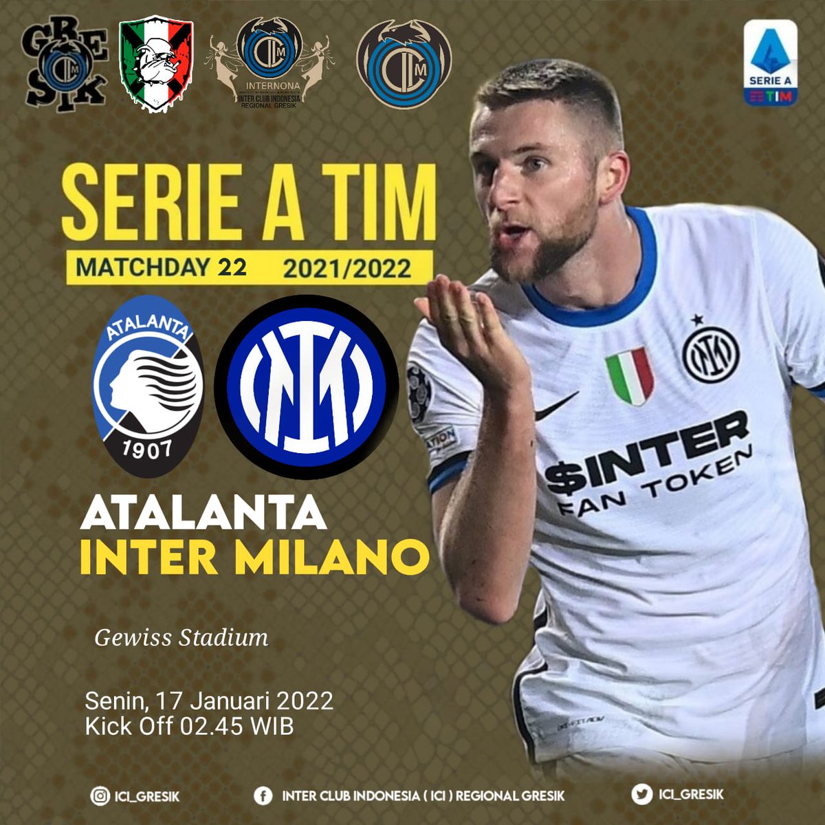 Waktu nya mencuri poin
🔵⚫
#ForzaInter #AvantiICI #ICIGresik