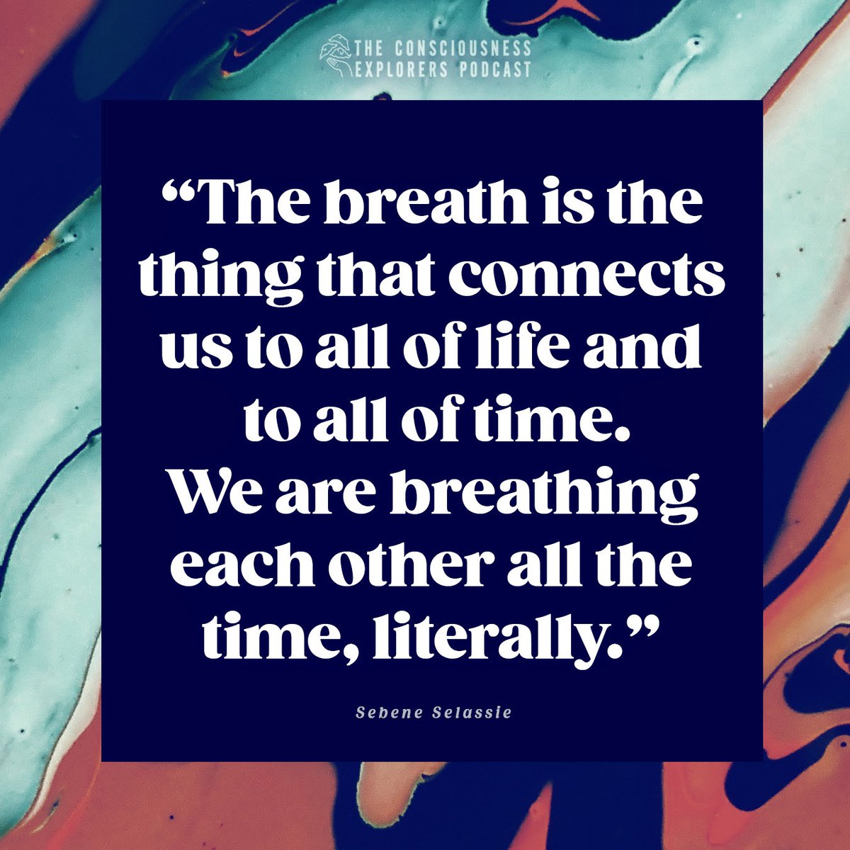 explorers_pod's tweet image. &quot;The Breath is the thing that connects us to all of life and to all of time. We are breathing each other all the time, literally.&quot; - @SebeneSelassie on Ep 002 of The @explorers_pod!⁠

🔺LISTEN HERE: ⁠podcasts.apple.com/ca/podcast/the…