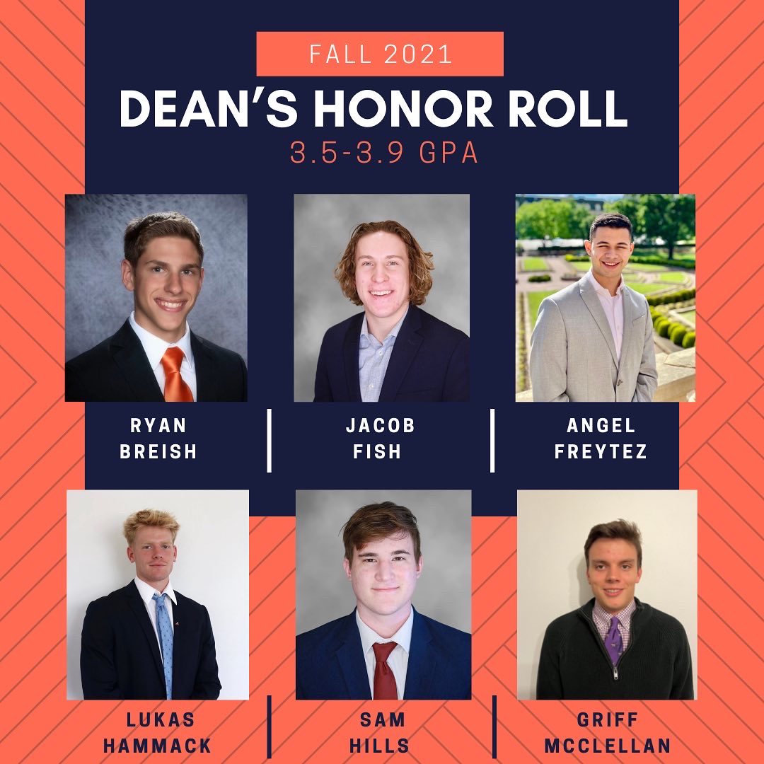 “Alma Mater First, and Theta Chi For Alma Mater”

Congratulations to all our brothers who made the Presidents or Deans Honor Roll Fall 2021 list for their stellar academic performance! These guys continue to lead all of us to pursue success in our studies