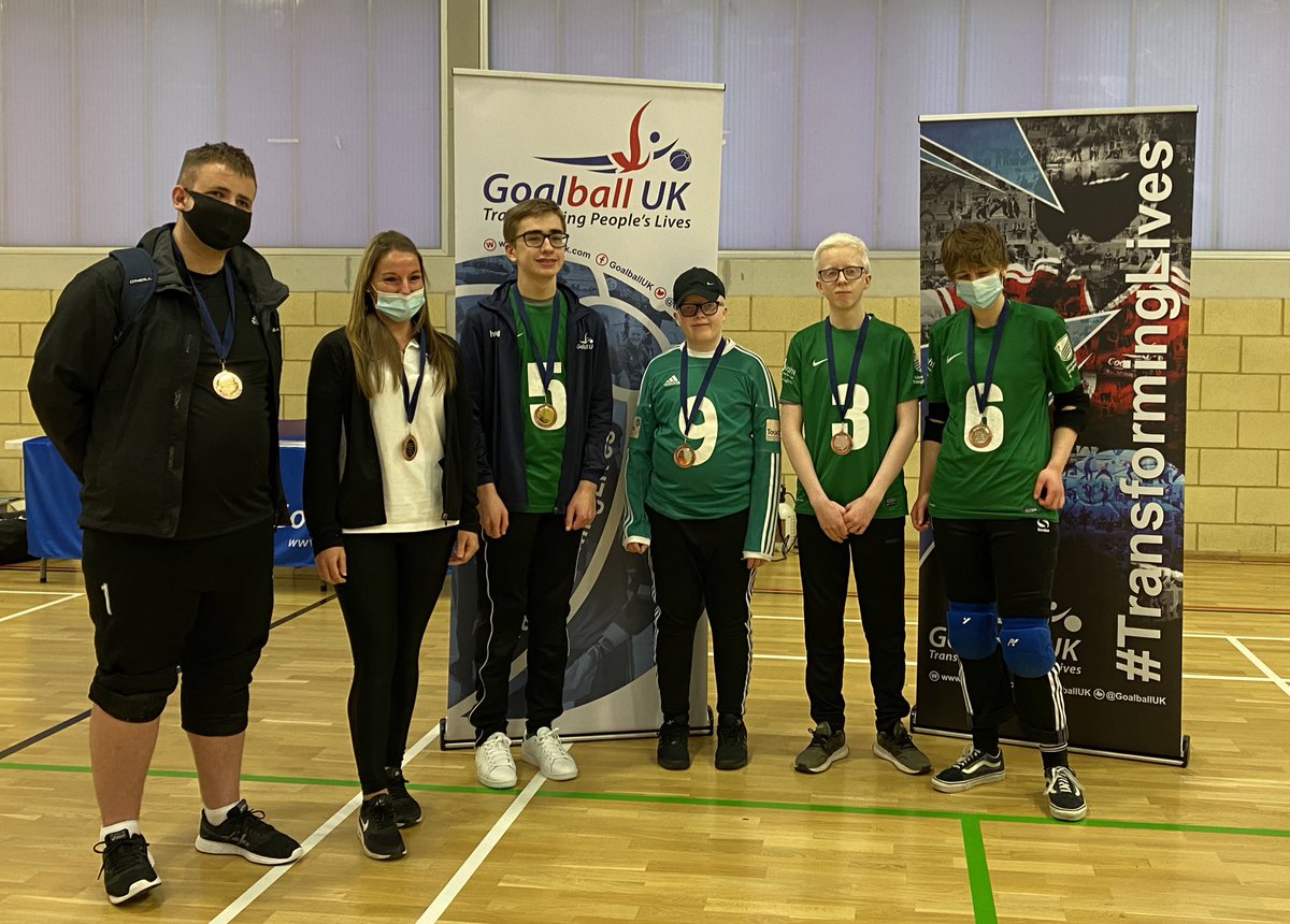 GoalballUK's tweet photo. Up next, the final standings for Tournament 2 for the Novice B region!

🥇 @bhamgoalball1 
🥈 @RNC_Sport 
🥉 @Nottsgoalball 

Find out the full results👉 https://t.co/Q8ez0vFbbT

Well done to all, with debutants in each team!

#GoalballFamily🔵💙 https://t.co/GxmH0jhUeq
