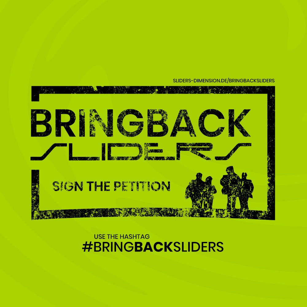 Sign the petition and #BringBackSliders. 
➡️ sliders-dimension.de/bringbackslide…

#Sliders #TracyTorme #NewLogo #SciFi <a href="/bbacksliders/">#BringBackSliders</a>