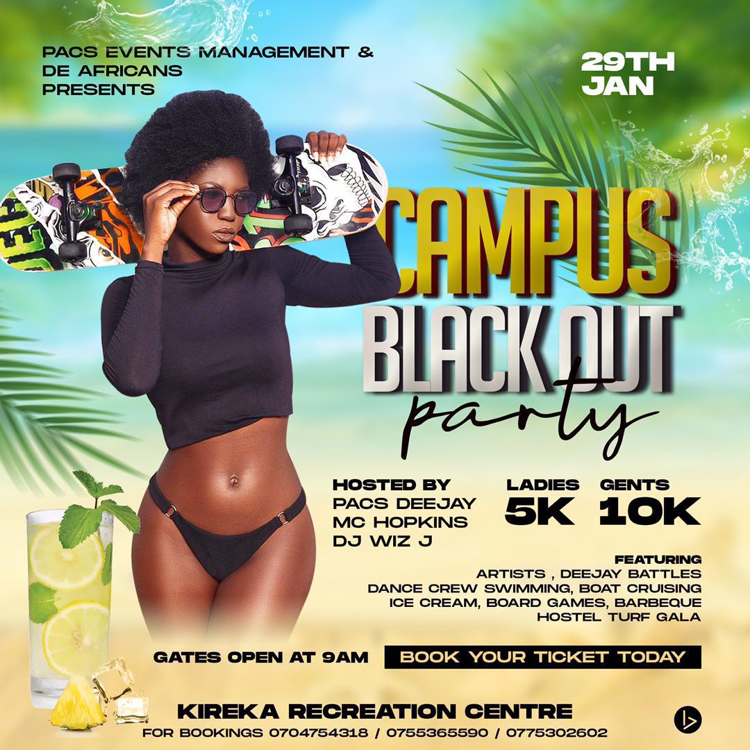 Let's talk about the #Campusblackoutparty , 29th Jan at Kireka Recreation Centre.
#McHopkins #PacsDj #Djwizj