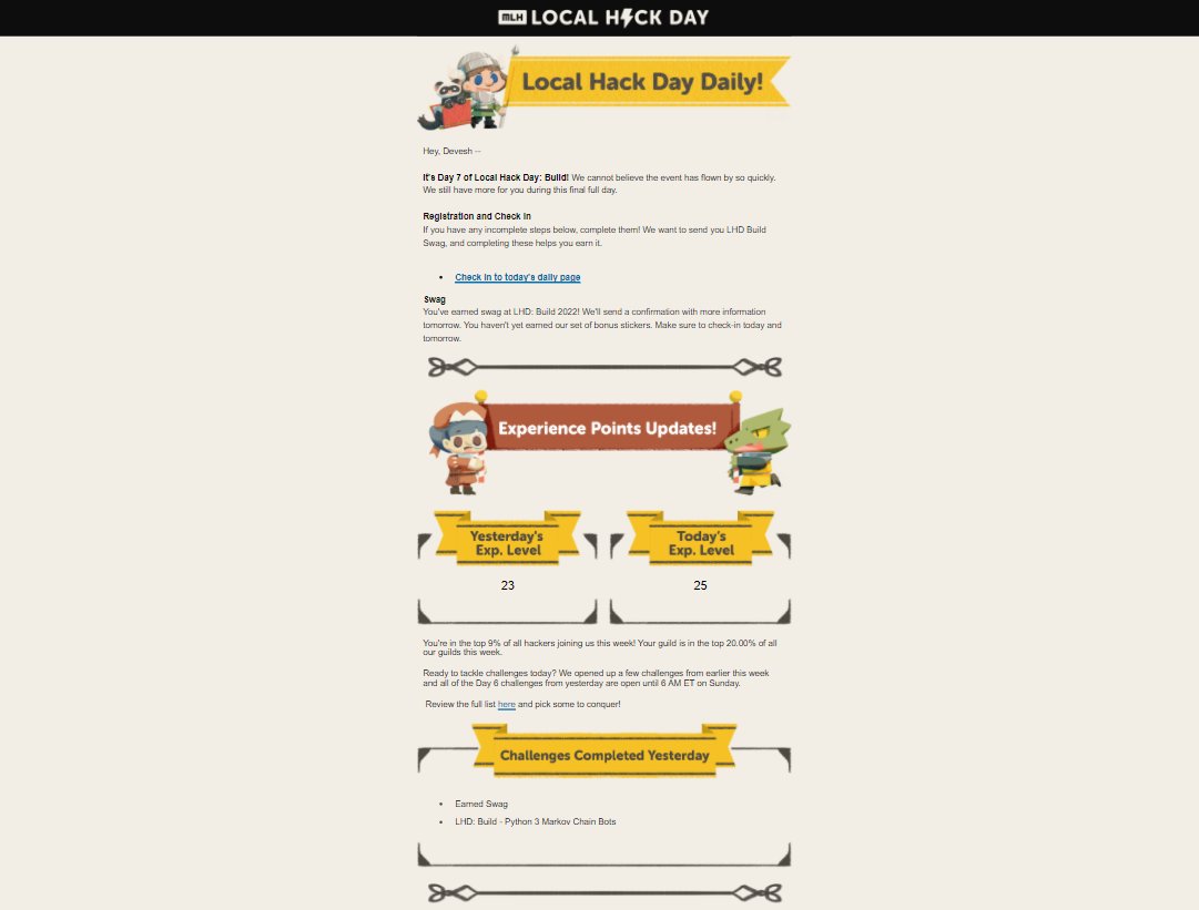 cosmos_1721's tweet image. Hey everyone, I participated in the week-long event #LocalHackDay by @MLHacks  where I attended over 10 live sessions, workshops, mini-events,  completed tons of other challenges! Thank you MLH for such a great experience, I learned a lot!