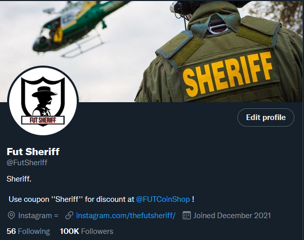 Fut Sheriff on X: 100k on Twitter! I'm honestly speechless. 100k