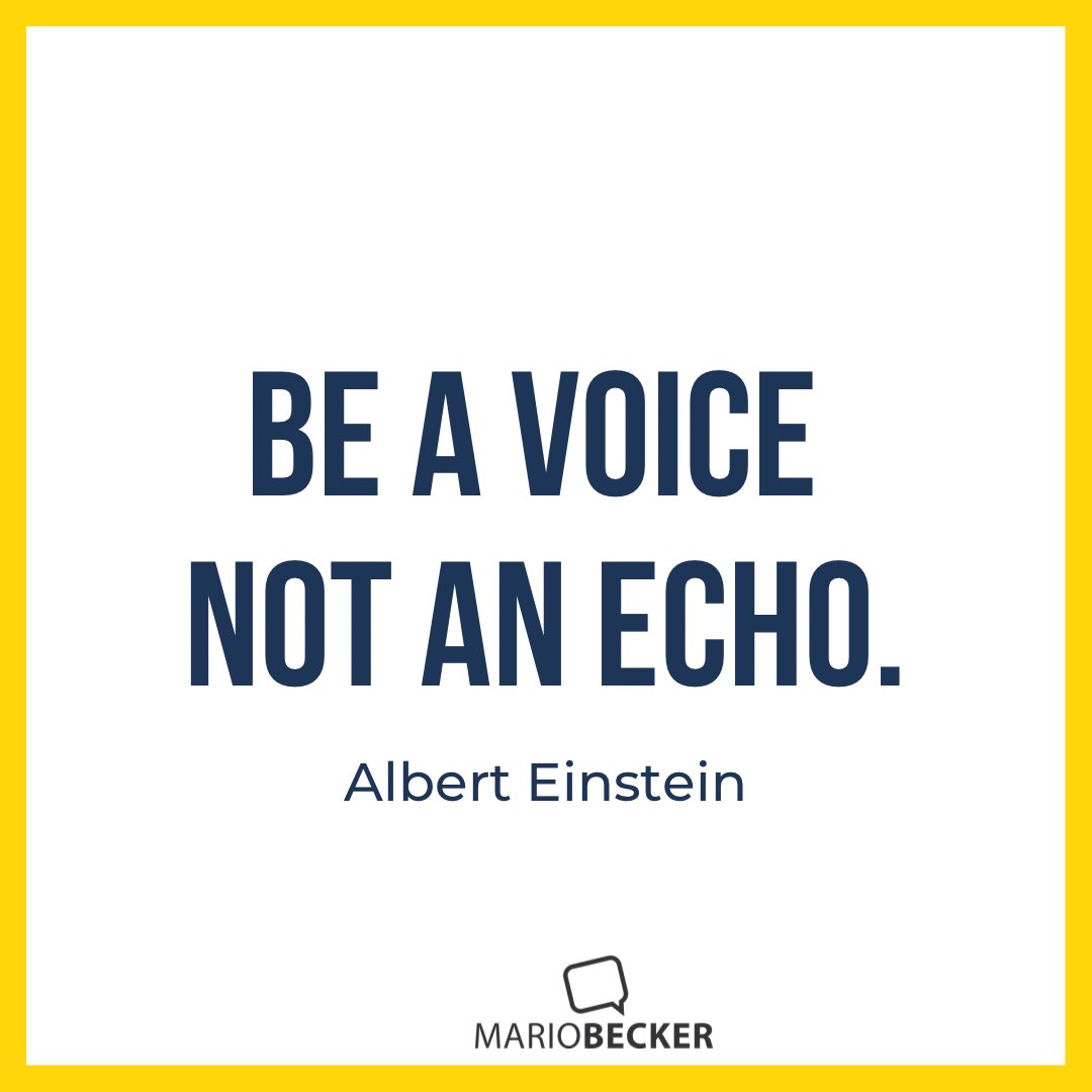 StimmeAkademie's tweet photo. Das Mindset erfolgreicher Menschen: be a voice - not an echo.
Was sind Deine Gedanken dazu? 
📣 Kommentieren
📬 teilen
❤️ liken.

#stimmtraining #stimme #business #success #leadership #femaleleadership #mindset #mariobecker #werbung https://t.co/RYBFphQlPk
