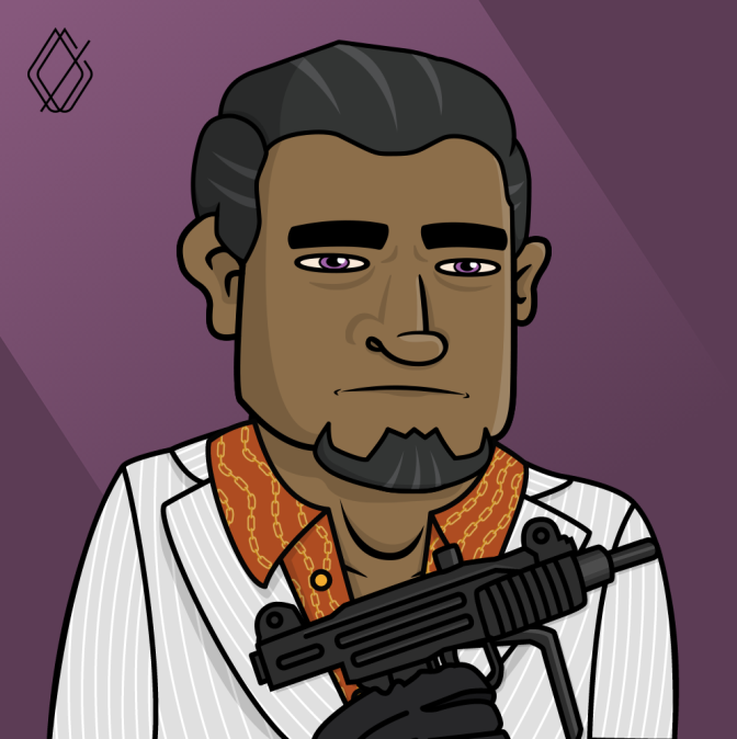 This underboss can possibly be the villain in the next James Bond movie 🕵️

Bang bang my fellow gangsters! 🔫

#HighCrimeSociety #NFTCommunity  #NFTdrop