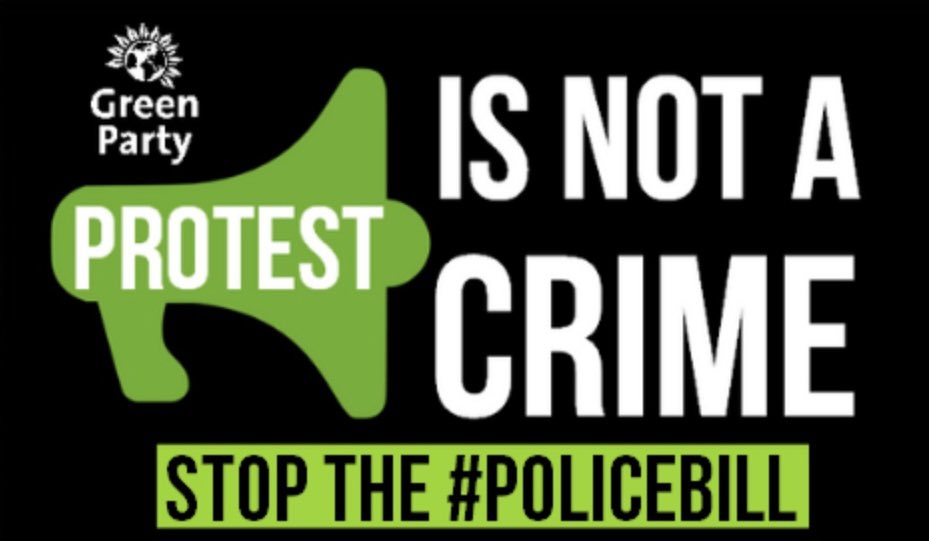 Peaceful protest is a vital human right

It's not a crime and should never be one

Write to your MP &amp; tell them to vote against the Policing, Crime, Sentencing and Courts Bill

Let's defend our democracy

Find out more: bit.ly/3Go3mG6

#ProtestIsNotACrime
#PolicingBill