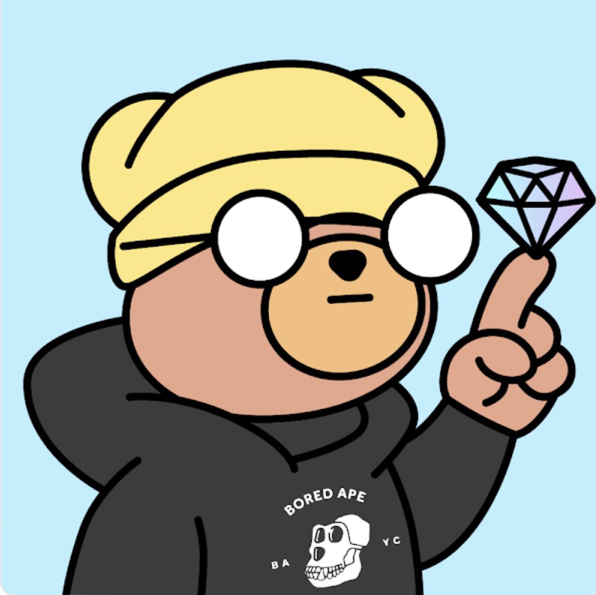 AT3MadHatter's tweet photo. @MinutezX @Phanta_Doodles It’s see you and raise a BAYC with a Diamond. This guy might have to replace my Fren. https://t.co/eR04nBfH7s