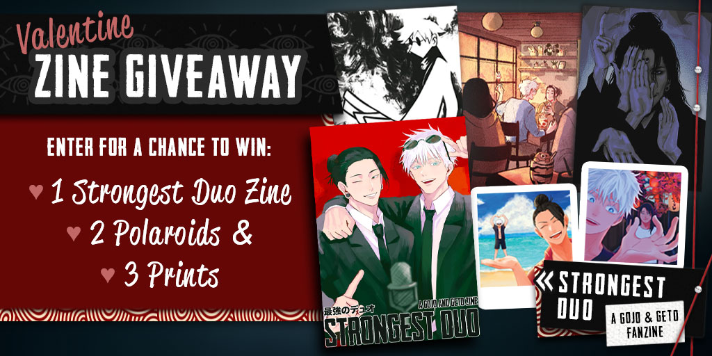 gojogetozine's tweet photo. ���👁‍🗨 We're reopening our store, so we're hosting a GIVEAWAY to celebrate! The winner will be randomly chosen on FEBRUARY 3, when we open shop for leftover sales! Shipping internationally 💖 https://t.co/X7cLg3Bt25