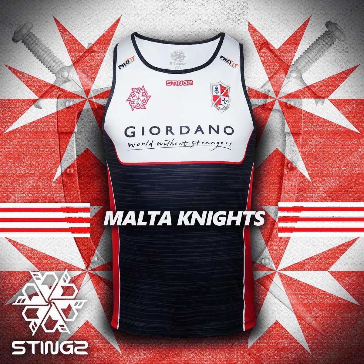 StingzProwear's tweet photo. Unveiled!: STINGZ™️ are pleased to unveil the official @maltaRL performance vests and technical polo’s ahead of the Knights’ historic test against Macedonia at the Leichhardt Oval on 6th February 2022.
#MRLKnights #RugbyLeague #Malta #Giordano #Stingz https://t.co/iVaZnaTT6q