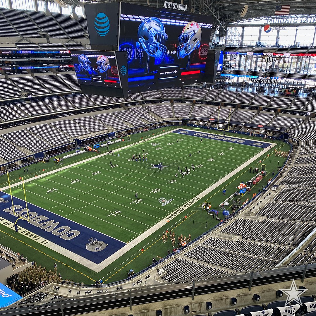 dallascowboys's tweet photo. The stage is SET! 🙌

#SFvsDAL | @BankofAmerica https://t.co/A51pyRnCRR