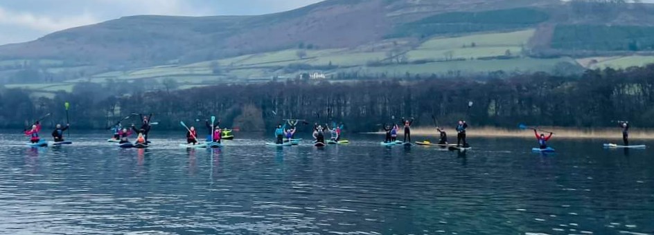 A fantastic group & solo paddle on a slightly misty Llangorse lake, the mist only added to its mesmerising beauty. First time at this beautiful location for me with its gorgeous Brecon Beacons backdrop! Simply wonderful! Simply SUPreme! #paddle #standuppaddleboarding #ShePaddles