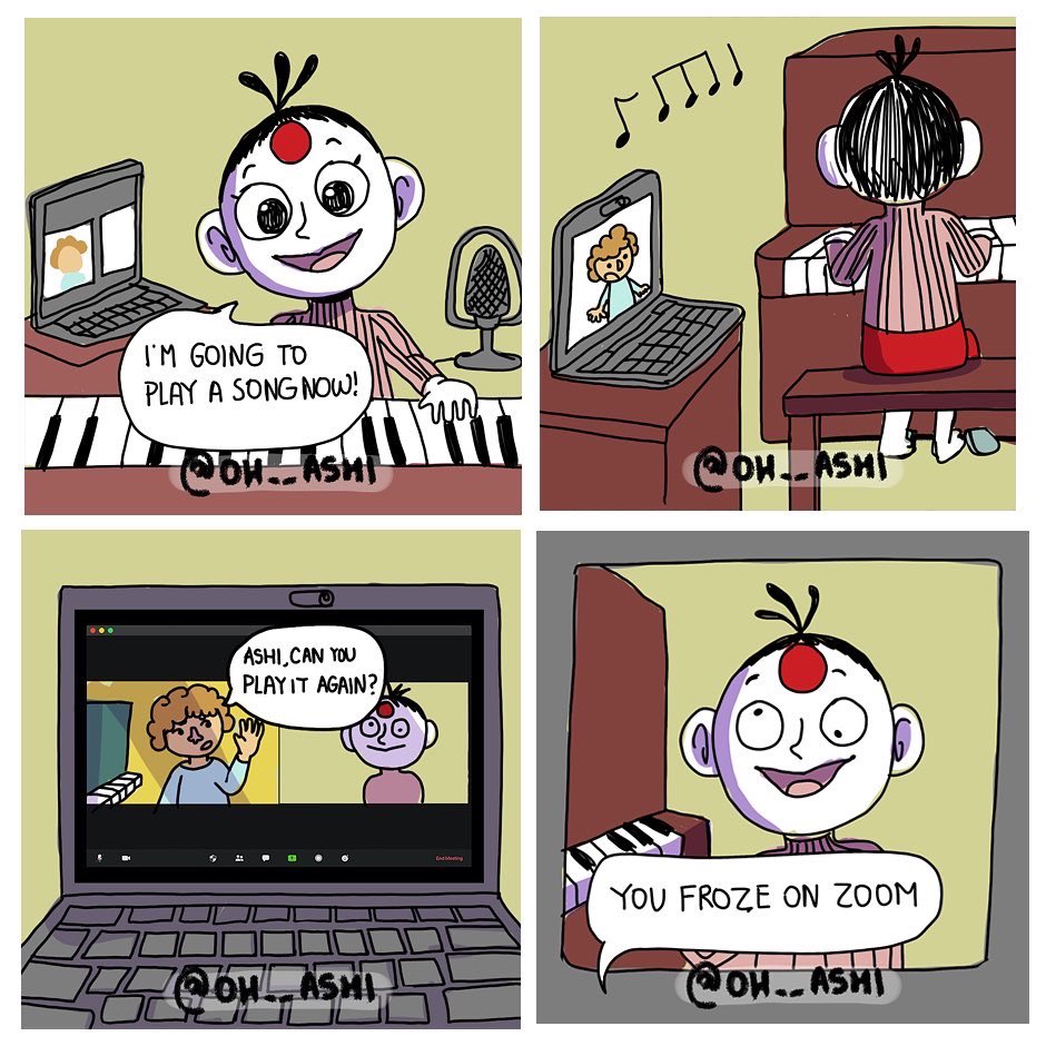 oh__ashi's tweet photo. Oh! Ashi! Ep. 133 Piano Class
#comics #comicstrip #cómics #comicsofinstagram #comicsoninstagram #artistoninstagram #zoom  #artistofinsta #illustration #illustrator #positivity #yogateachers #comiccreator #comicsliceoflife #sliceoflife #wellness #illus #drawtober #childhood https://t.co/fLO5iRIcBo