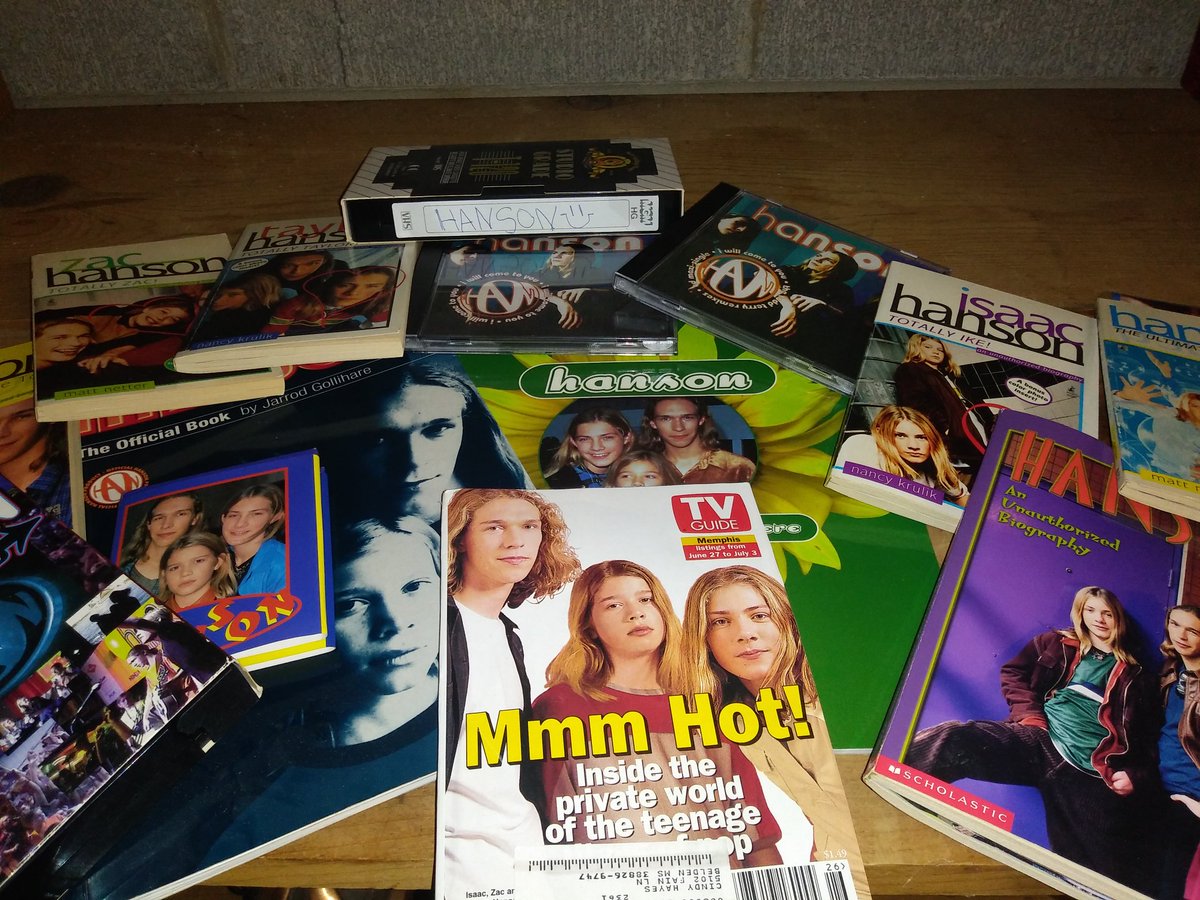 whitehallhero's tweet photo. Just came across @hansonmusic collectable stuff and @TyInc beanie babies while cleaning out. Wifey has instructed me to close it back up and leave it alone. Yes, ma'am. #hello90s https://t.co/YEbWu5I1Ab