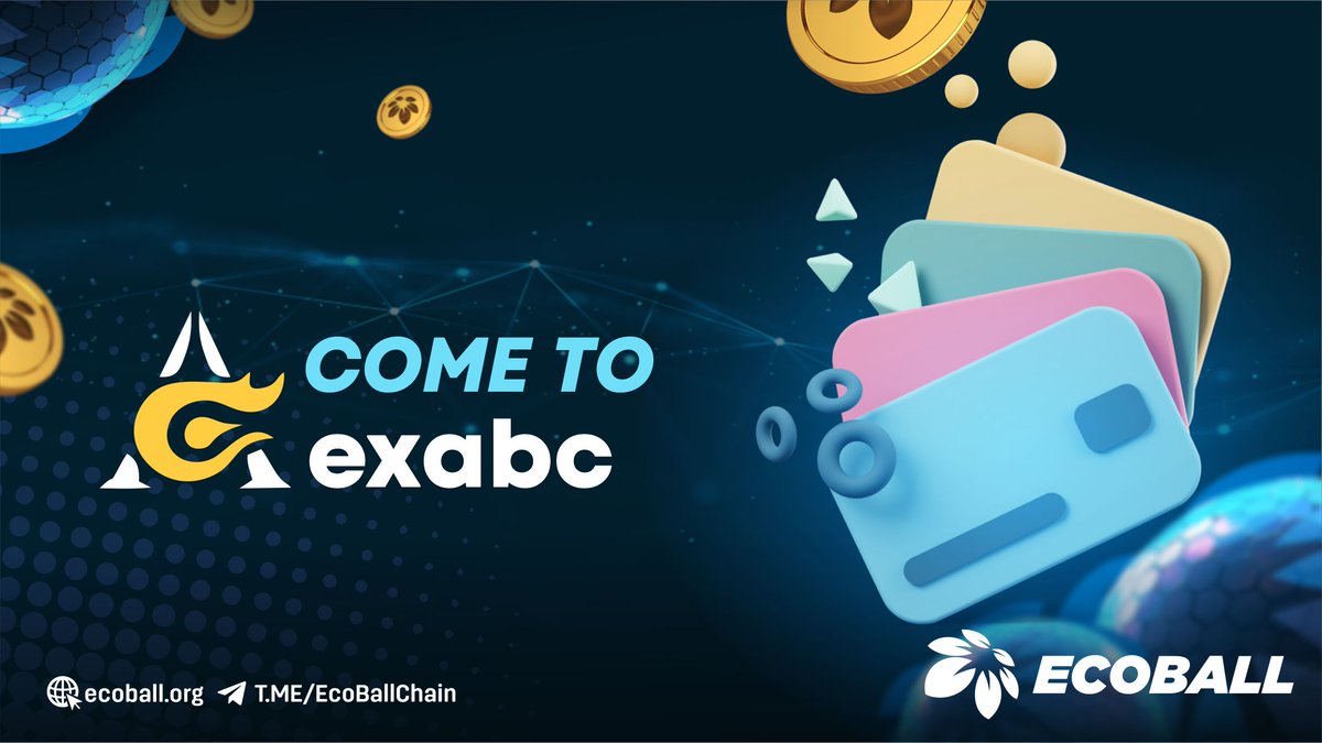Come to ExABC, the decentralized professional exchange. 

🔵Buy ECO, try your luck at Luckball, come to ExABC exabc.org

#ecoball #blockchain #exabc