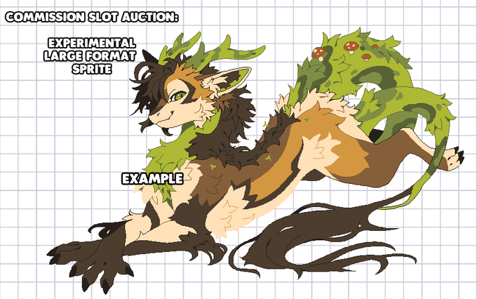 ⚡Commission slot auction⚡

🔸Experimental large-format sprite
🔸Any species, feral or anthro
🔸Artistic freedom preferred

SB: 5️⃣0️⃣
No AB

Will be shaded if this reaches 200+

⚡Bid chain below⚡ 