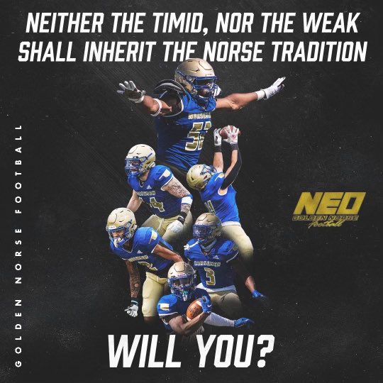 Aaron2x's tweet photo. #AGTG After a great talk with @CoachCrissup I’m blessed to say I have received an offer from NEO☝🏾💙 https://t.co/HhsRREs7Z9