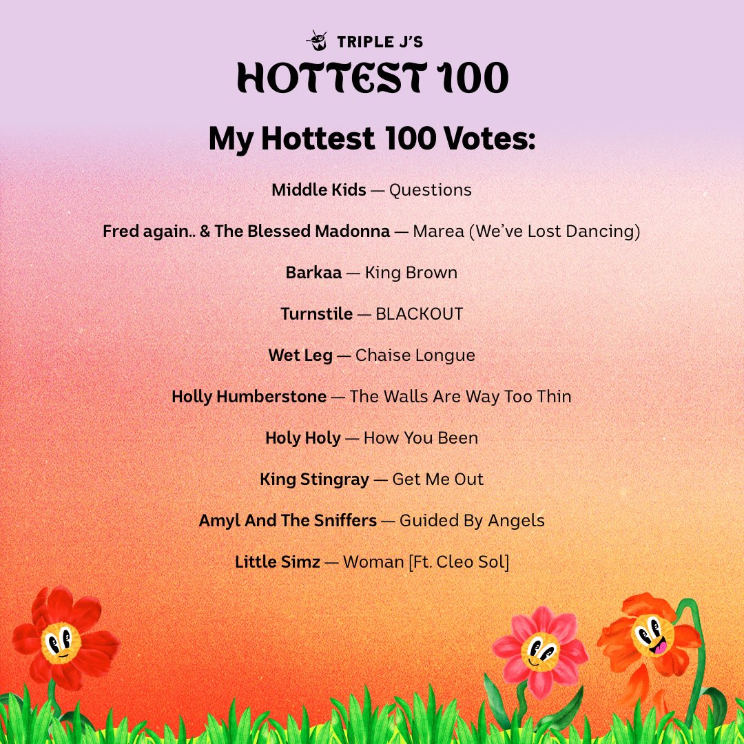 Just like my Christmas shopping every year, I left this one to the last minute #Hottest100