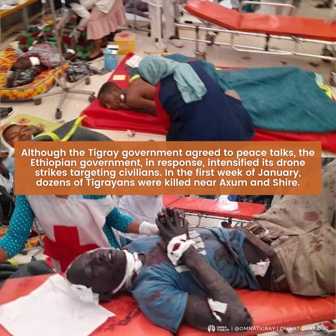 GebreNiguse's tweet photo. In addition to the drone attack and airstrikes attack on Tuesday 12th Jan, The genocidal 🇪🇹regime conducted another drone attack on January 15 ,2022, in southern #Tigray in the cities of #Maichew #Korem & #samire ,killed many and wounded dozens of civilians.#UNSC @UN @POTUS https://t.co/9OFAXkXRal