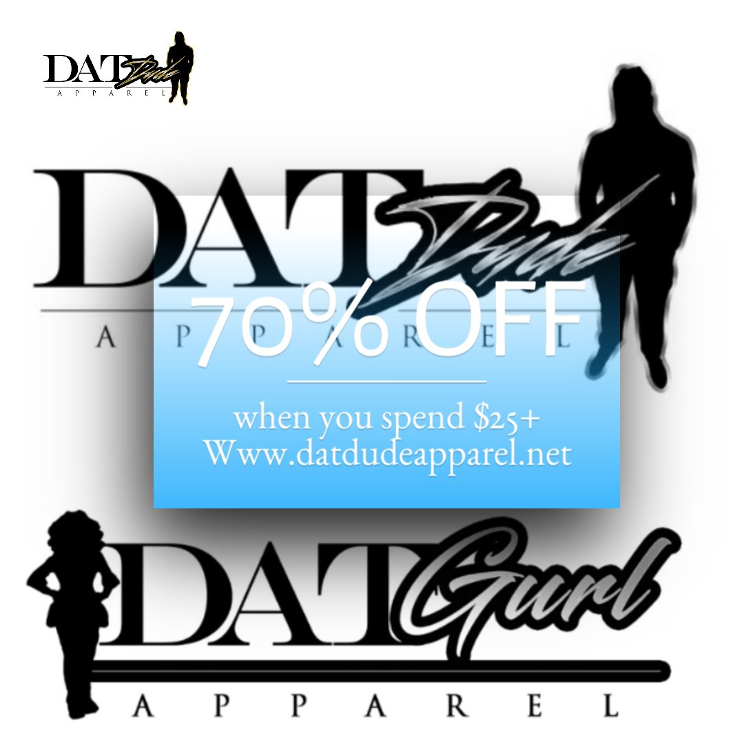 Datdudeapparel's tweet photo. 🔥Holiday Sale🔥....
70% off when you spend $25 or more. No code needed. Offer valid 1/11/22-1/18/22
https://t.co/oOih6LsWXI https://t.co/PsZkmaOlis