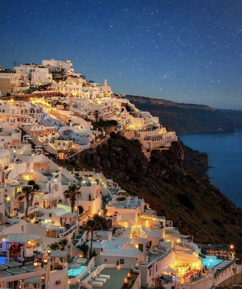 W0rld2026's tweet photo. Santorini by night https://t.co/cPec4CXAOj