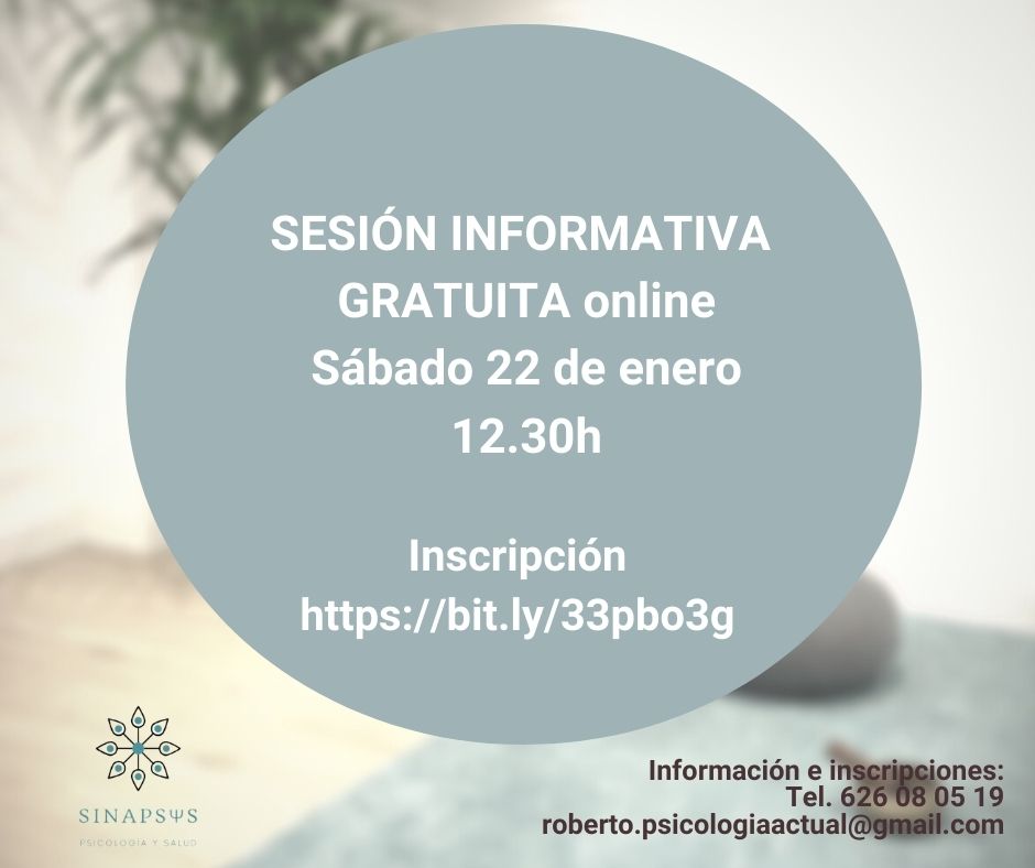 PsicologaACTua1's tweet photo. 📣Segunda edición del programa Mindfulness y Psicología. 
📿 Sesión Informativa Gratuita 22 de enero a las 12.30h  Inscripción https://t.co/sefWLTyMeE

#saludmental #psicologia #mindfulness #curso #palmamallorca https://t.co/8GT89eFF0a