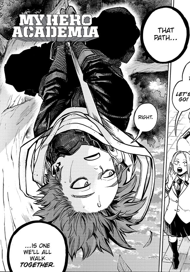 Boy finally did it. The reaction from Deku&amp;Denki's team was telling but it's nice to see it as true, and it's him as a hero 🥲 