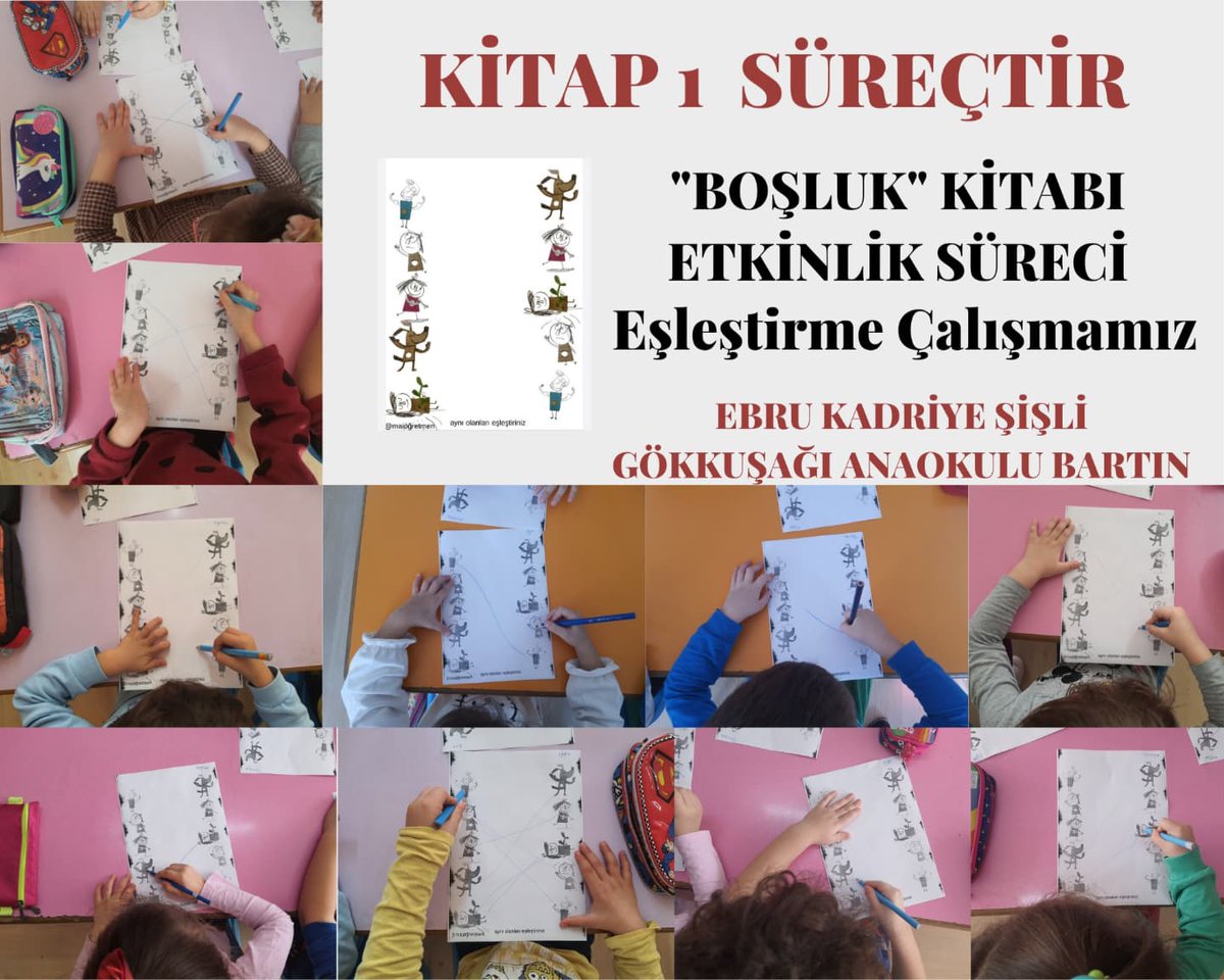 EbruSisli67's tweet photo. "KİTAP 1 SÜREÇTİR" eTwinning Projemizde "Boşluk" kitabını okuduk ve kitap üzerine çeşitli etkinlik süreçleri gerçekleştirdik 🤩 @BartMem @tretwinning @eTwinning_74 @eTwinningDestek @anaokulu_n @kitap1surectir https://t.co/JB3L7jhjLr