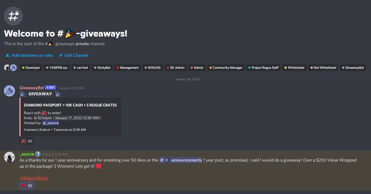 PROJECTROGUERP's tweet image. If you missed it in our discord, we are doing a over $200+ value giveaway! Simply head over to at discord at discord.gg/projectrogue and enter the giveaway today! Ends at MIDNIGHT tonight!

#ProjectRogueRP #PRRP #GTA5RP #GTARP #ProjectRogueRoleplay #ProjectRogue #GTA5 #GTAVRP