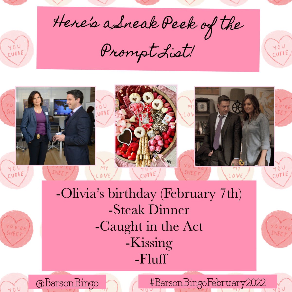 BarsonBingo's tweet photo. Hi everyone! We’re so excited to share a few of the prompts for #barsonbingofebruary2022! The full list will be released on January 31st! If you would like for us to share your sneak peeks for sharing your projects! Here are the rules for that as well! #barson https://t.co/B0aeKRr0Sc