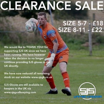 SJSGK_UK's tweet photo. Any size 5 or 6 goalkeepers out there drop us a DM 🧤 

All adult stock is clearing fast! https://t.co/dwrVNFvss6
