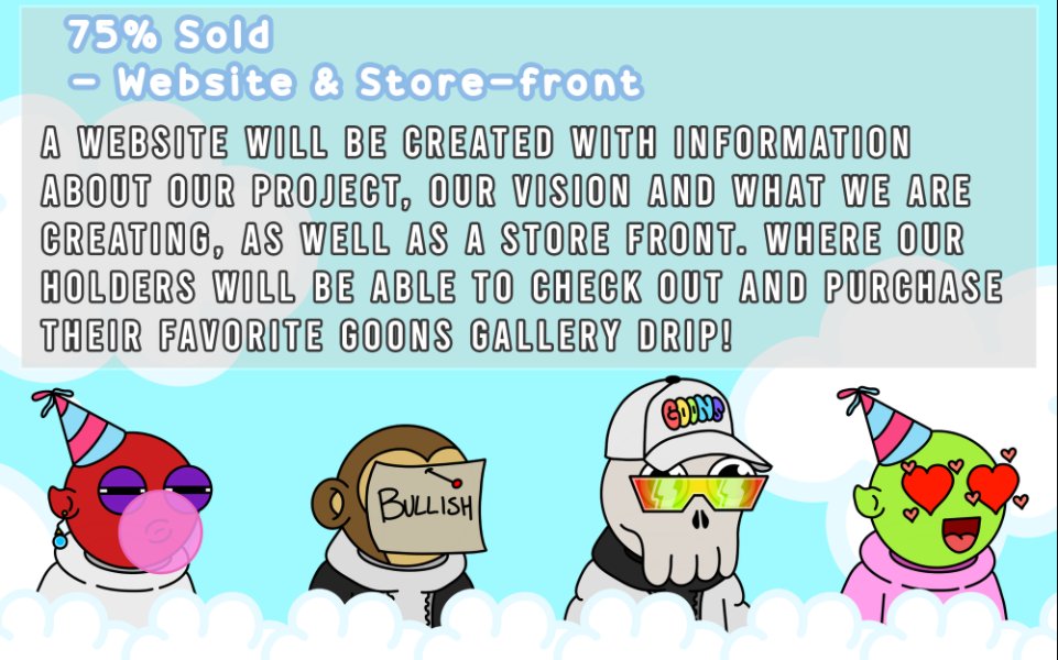 GoonsGallery's tweet image. We're excited to announce the #GoonsGallery roadmap! 

#NFTCommunity