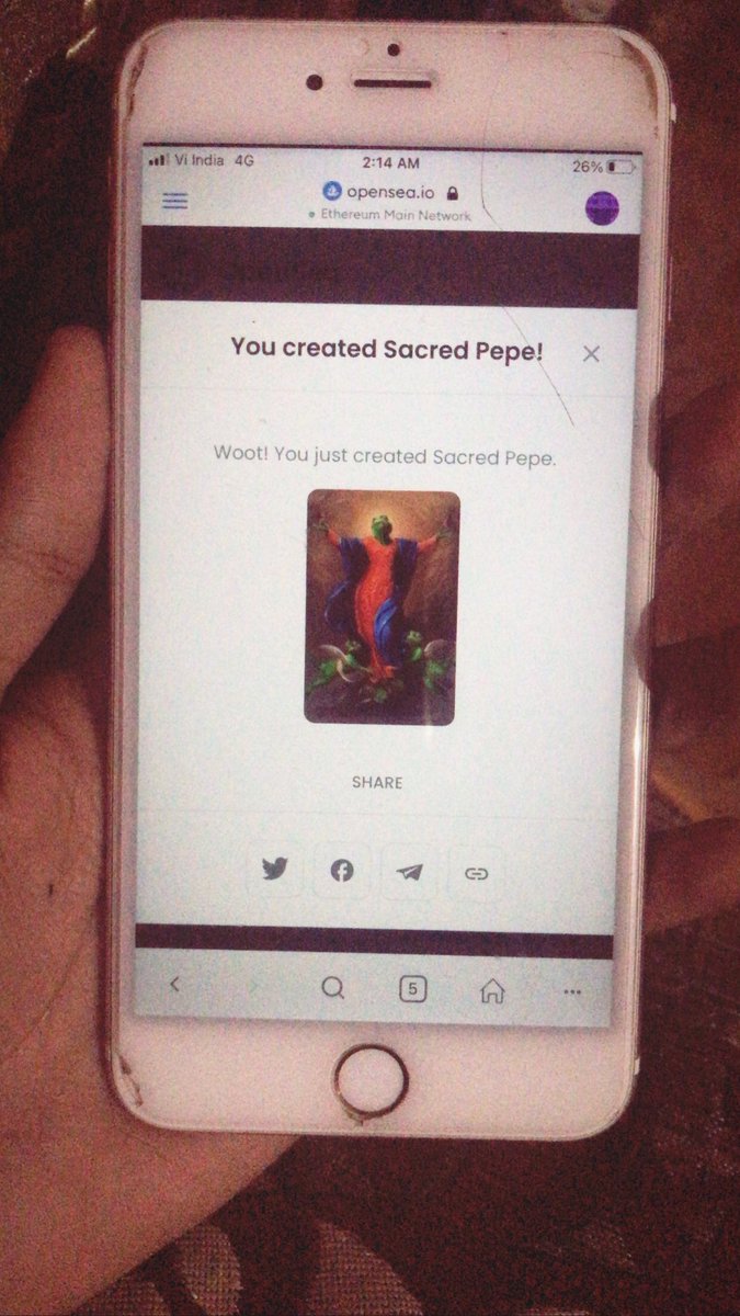 thecringeape's tweet photo. Dear @jaggedsoft and @jaggedVIP 🐸 

I’ve minted my Second Pepe 
“SACRED PEPE” at @opensea 

Edition of (1/1) RP for 0.28$ETH

Retweets are highly expecting!💔🐸 @jaggedsoft @jaggedVIP @raifsadic @TrystanNFT @Initial_DAC 

#nfts #NFTCommunity #BAYC 

https://t.co/aw9VsaVPWu https://t.co/7Qkh0D485A