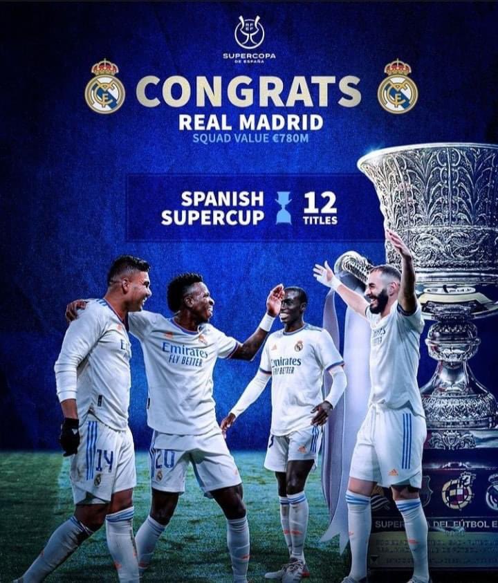 Banz8mm's tweet photo. #WeAreTheChampions 
#HalaMadrid
#HalaMadridYNadaMas
#SuperCopaDeEspaña
#12thTime https://t.co/RY5XeXXMV4