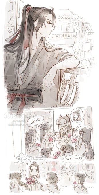 Doodled a chibi version of Lan WangJi from my old #MDZS  flower tossing comic 

chibi Lan Zhan for kero~

#魔道祖師 