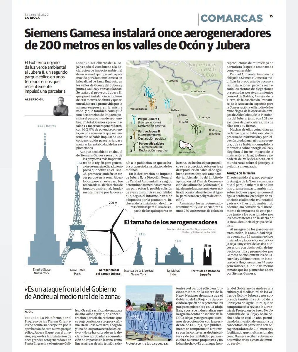 ProgresoRioja's tweet photo. Lamentable la justificación contenida en la DIA de la Dirección General de Calidad Ambiental y Recursos Hídricos de @lariojaorg  que considera viable ambientalmente el proyecto eólico "Jubera II".
#RenovablesSÍperoNOasí
#LaRiojaNOsevendeLaRiojasedefiende https://t.co/0hefNT6XUQ