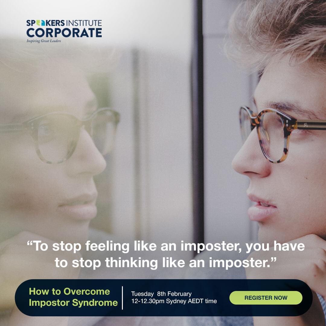 "To stop feeling like an imposter, you have to stop thinking like an imposter." Do you sometimes walk into a room or join online meeting &amp; feel like a fraud? 8th February 2022 12-12.30pm (Sydney Time) How To Overcome Imposter Syndrome speakersinstitutecorporate.com/events/how-to-… #leadership #Mindset