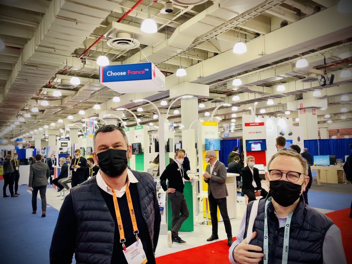 assoperifem's tweet photo. ⁦@assoperifem⁩ sur le salon NRF à NewYork, son président Thierry Cotillard et son délégué général Franck charton pour découvrir les Innovations du Retail, et les Startup françaises présentes au Salon Business France 🇫🇷 https://t.co/vbvQqy76QQ