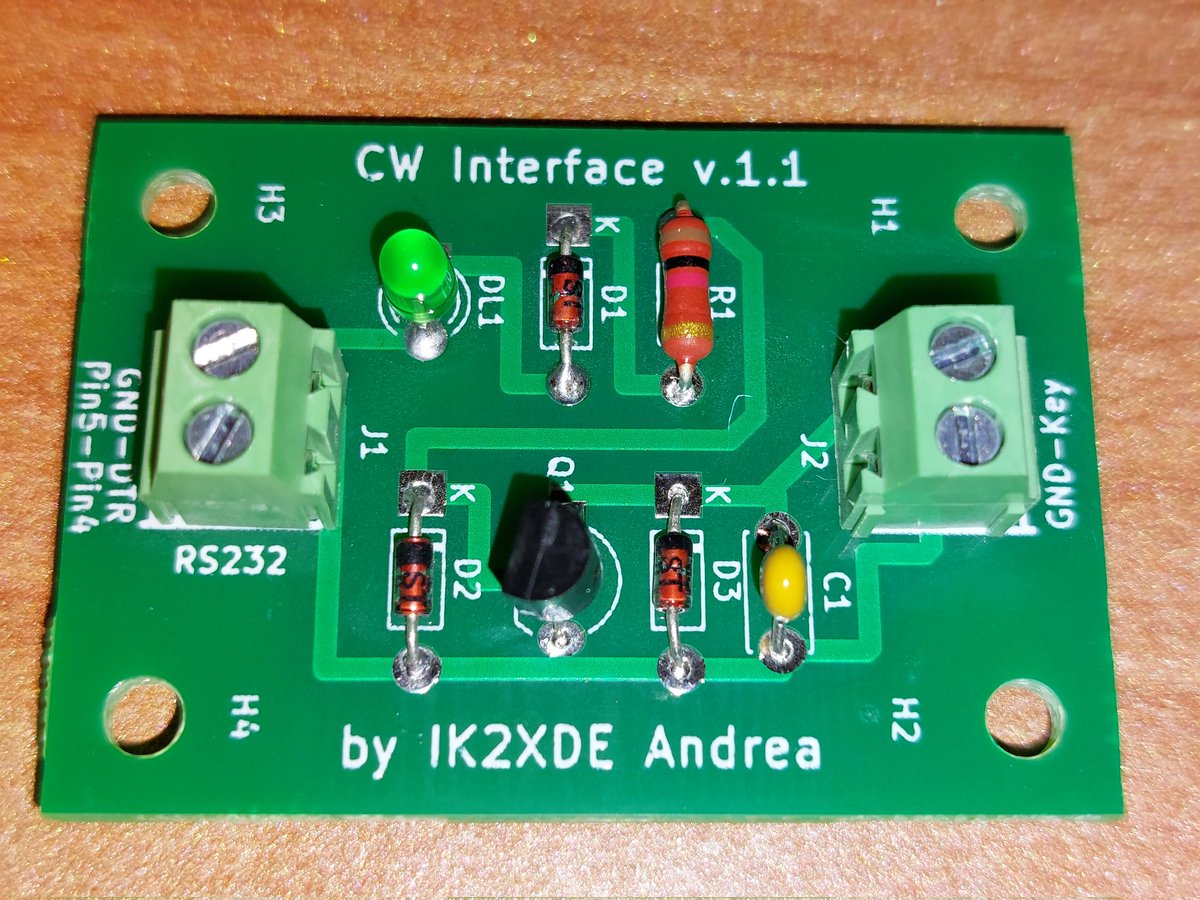 ik2xde's tweet photo. Simple and effective interface for CW. I still have some PCBs available, both in KIT and Full assembled. For those interested can contact me via mail.
#CW #Contest #hamradio #pcb #ari #hamr #dx https://t.co/Af028oXQxM