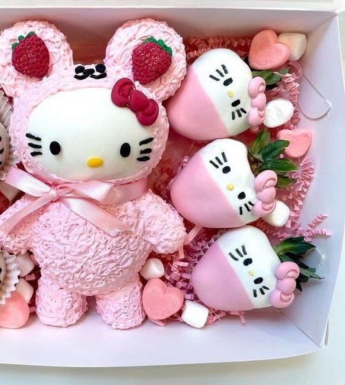 hello kitty strawberries <3 best of both worlds