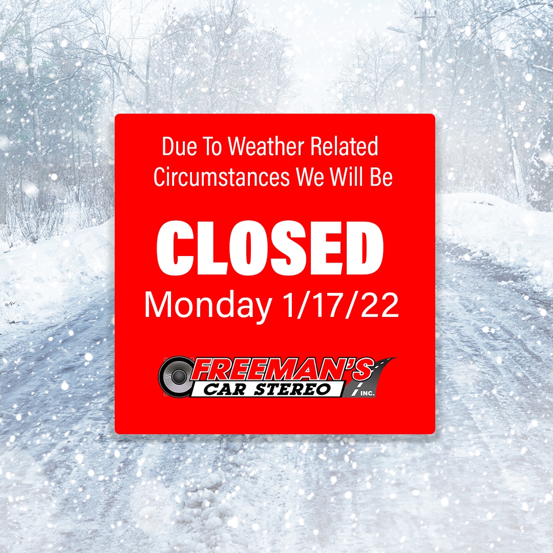 Freemans_Stereo's tweet photo. See you Tuesday! Sorry for the inconvenience. We don't normally close on Monday holidays but the storm had other plans for us this year. Thanks! https://t.co/G4yTlRC0M5