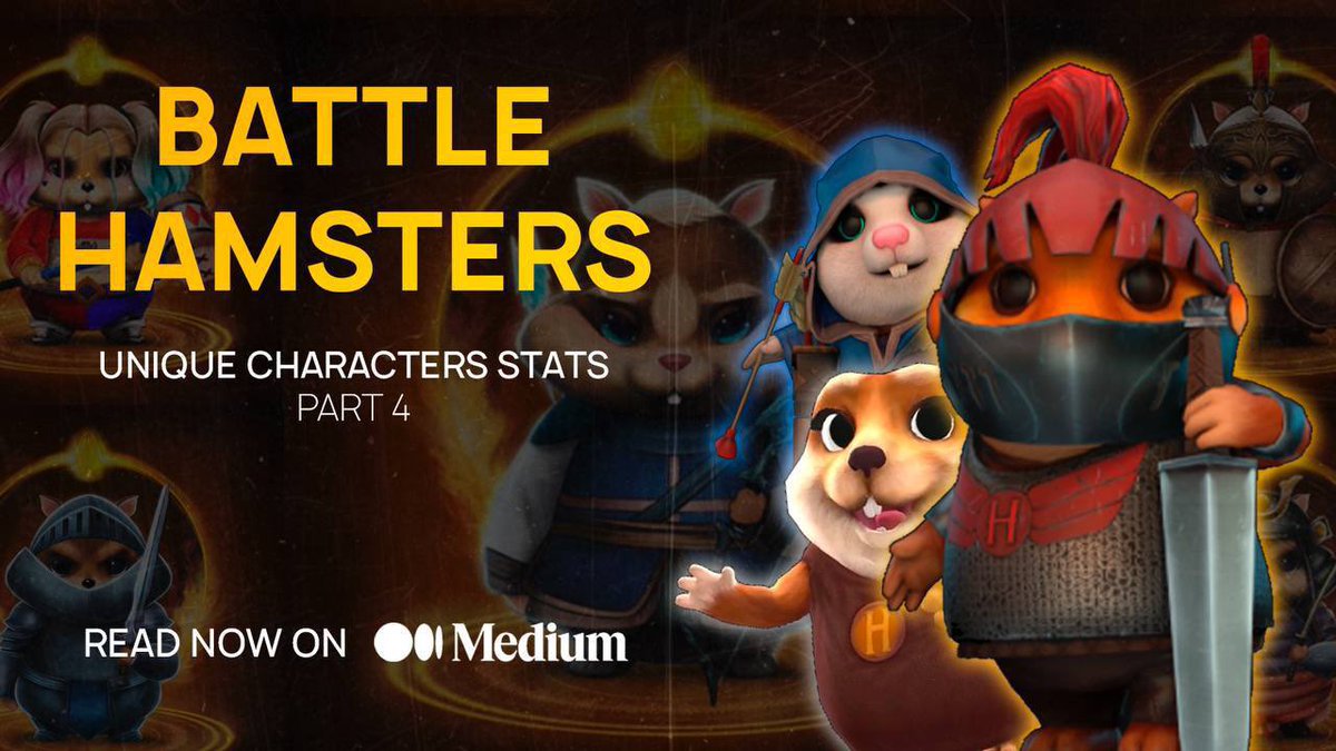 LeagueHamsters's tweet photo. 📰Part four of our article has been released!
Check it out on Medium.

Included at the end of the article is a stat table for our newest NFT characters.

https://t.co/GBJloBEaCr

🙌Follow our Twitter and Telegram for the latest news on SafeHamsters League.

#Crypto #GameFi https://t.co/fWoVBRTuCd