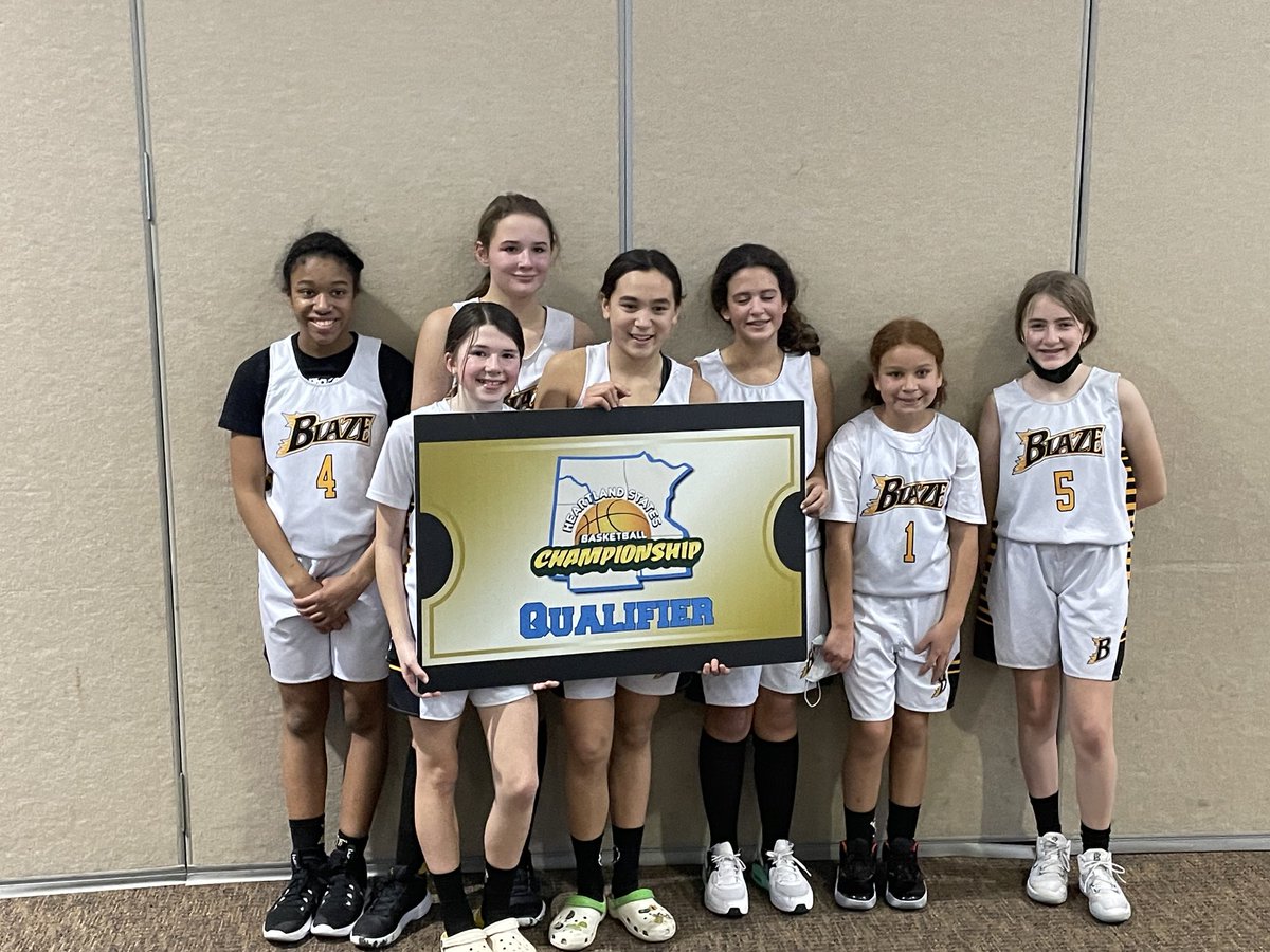 Blazegirlsbball's tweet image. Burnsville 6th graders are at it again🏆! These young ladies took their bracket yesterday at the Lakeville South tournament🥇. Way to go girls!  Keep up the good work and keep smiling!!  💛🖤🥇🏀💪☝️🖤💛