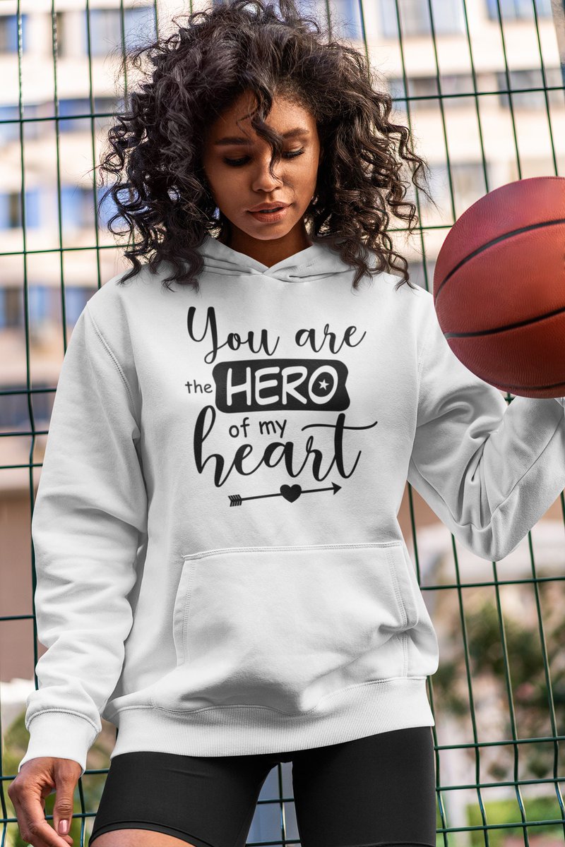 Excited to share the latest addition to my #etsy shop: valentines day hoodie, you are hero of my heart sweatshirt etsy.me/3quGDTg #valentinesday #streetwear #pullover #valentineshoodie #littlehearthoodie #heartsweatshirt #womenssweatshirt #lovesweatshirt