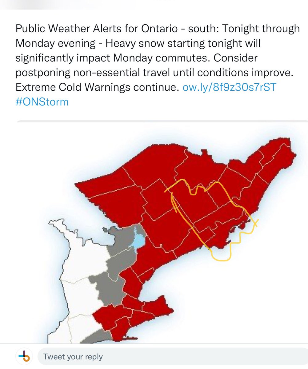 triboardbus's tweet photo. Based on this map it’s difficult to imagine it might go around us. #winterstorm https://t.co/2IzPWCYMVZ
