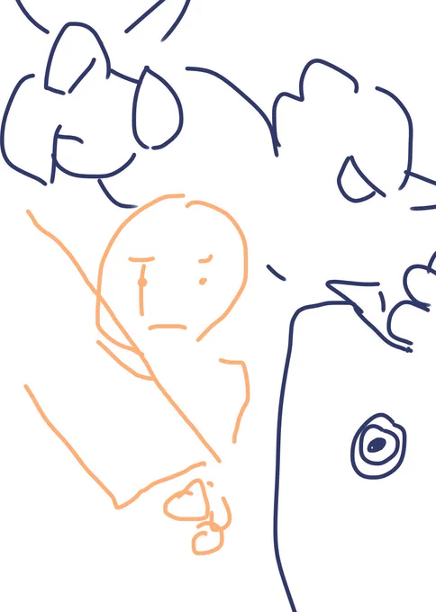 ラフは4年くらい前に描いたコレでした 