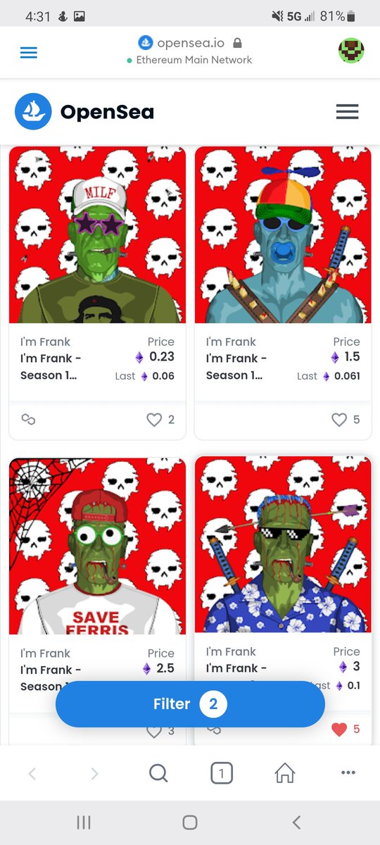 d8vep1n6's tweet photo. Current "Red Skulls Background" rare trait outlook in #imfrank #polygonnft by @NFTBoomOfficial https://t.co/nDfs7sYWu2