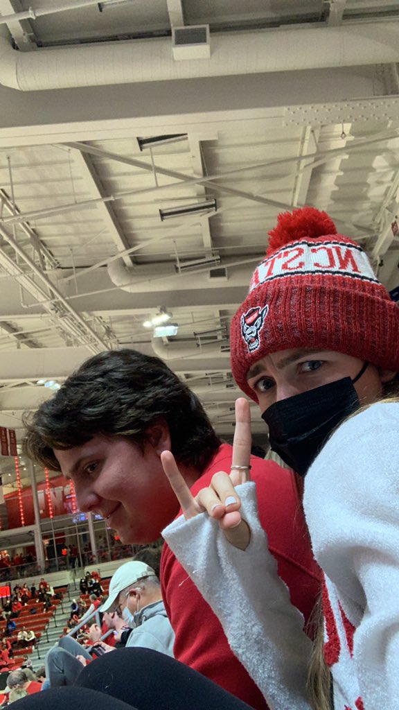 k8lynmoss's tweet photo. #PackWBB Jimmy is camera shy but please feature him nc state https://t.co/EfamSv7IEh