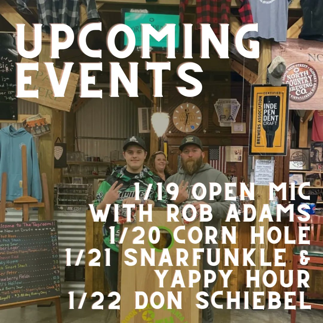 Upcoming events for this week!