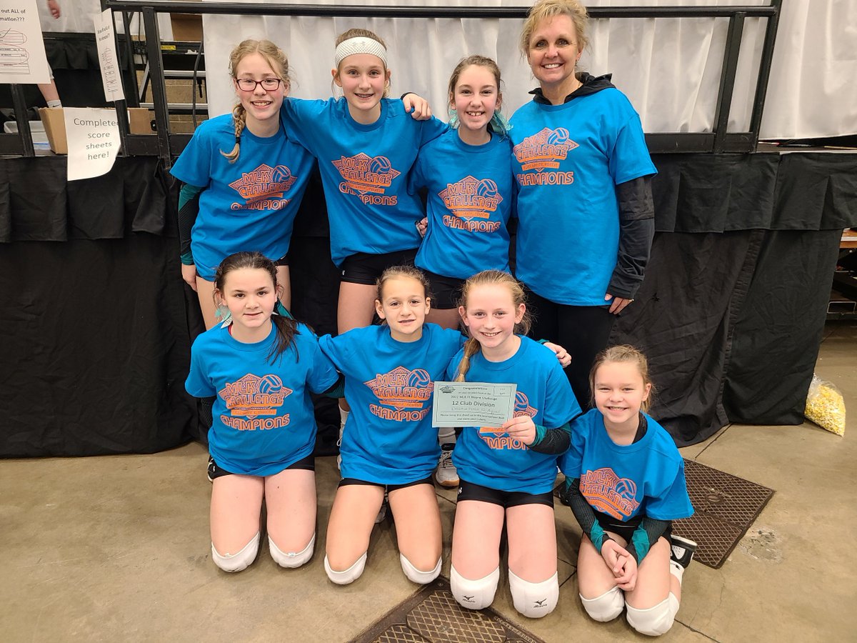 TeamIndianaVB's tweet photo. Congratulations to 12 Club Champions - Decatur Force 12 Aqua and Finalist - Iowa Select 12 Black! #MLKChallenge https://t.co/aF9HQGZ9GG